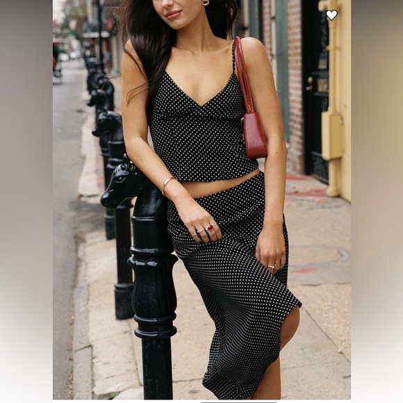 Princess Polly Black Polka Dot Skirt Set - Picture 3 of 4